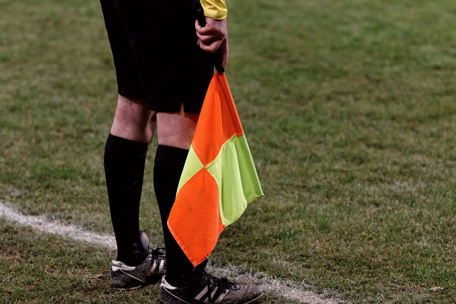 A match official during play